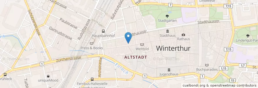 Mapa de ubicacion de budgetcredit.ch en 스위스, 취리히, Bezirk Winterthur, Winterthur.