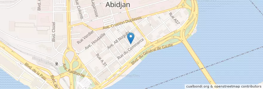 Mapa de ubicacion de Restaurant Chez Marcene en Costa D'Avorio, Abidjan, Le Plateau.