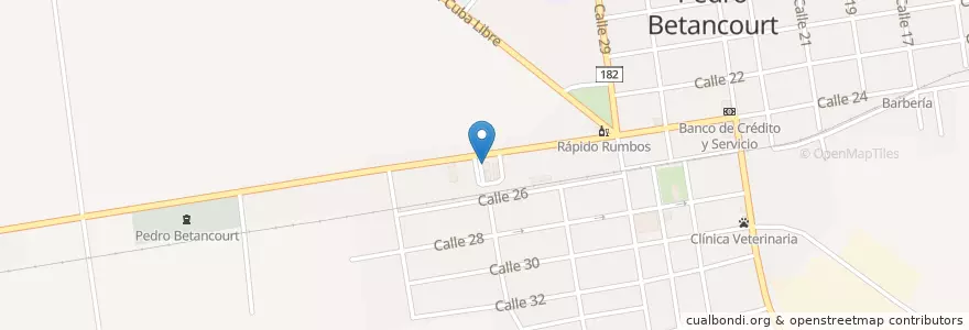 Mapa de ubicacion de Cafetería Terminal Pedro Betancourt en Cuba, Matanzas, Pedro Betancourt.