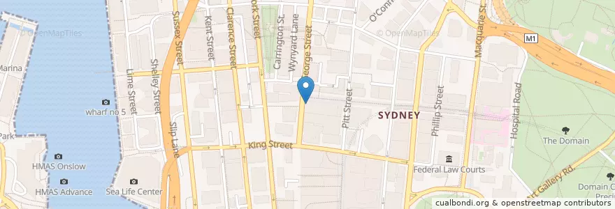 Mapa de ubicacion de Australia Post en Australia, New South Wales, Council Of The City Of Sydney, Sydney.