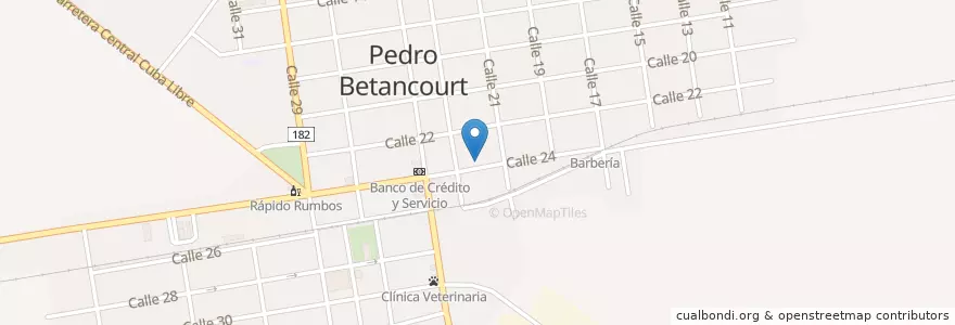 Mapa de ubicacion de Cine Pedro Betancourt en 쿠바, Matanzas, Pedro Betancourt.