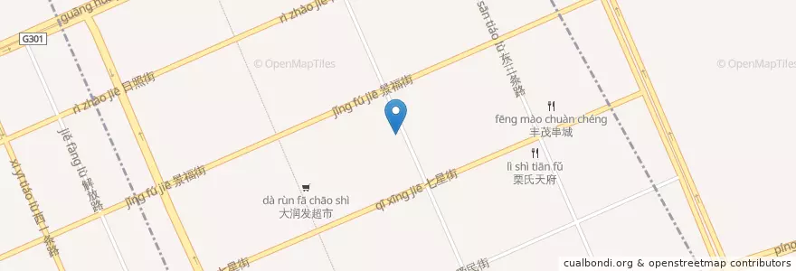 Mapa de ubicacion de 河南烩面 en 中国, 黑龙江省, 牡丹江市, 东安区, 七星街道.