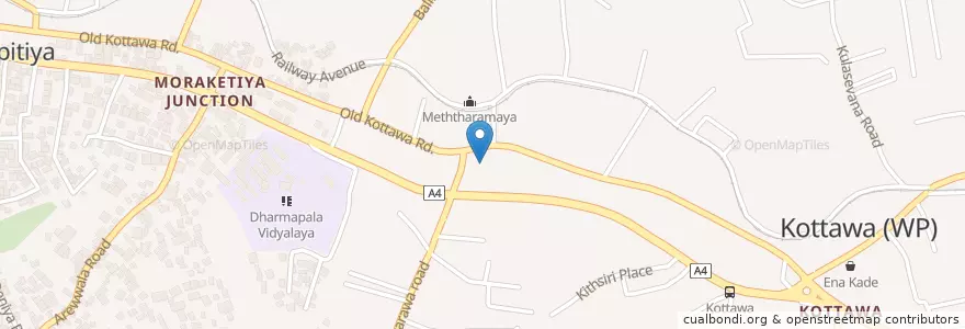 Mapa de ubicacion de Ananda Vidyalaya,  Kottawa en سريلانكا, බස්නාහිර පළාත, කොළඹ දිස්ත්‍රික්කය.