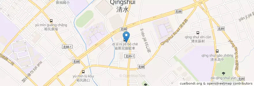 Mapa de ubicacion de Pizzarella義式手工披薩 en 臺灣, 新北市, 土城區.