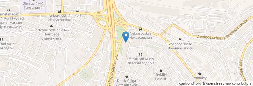 Mapa de ubicacion de Банкомат Росбанка en 러시아, Дальневосточный Федеральный Округ, 프리모르스키 지방, Владивостокский Городской Округ.