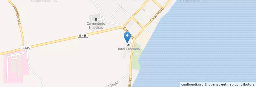 Mapa de ubicacion de Discoteca "Hotel Caonaba" en Cuba, Camagüey, Nuevitas, Ciudad De Nuevitas, Ciudad De Nuevitas.