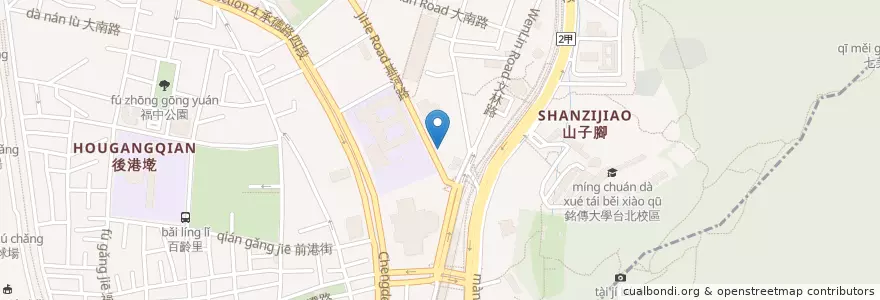 Mapa de ubicacion de 士林鄭串燒臭豆腐 en 台湾, 新北市, 台北市, 士林区.