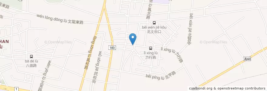 Mapa de ubicacion de 鳳山北門教會 en Tayvan, Kaohsiung, 鳳山區.