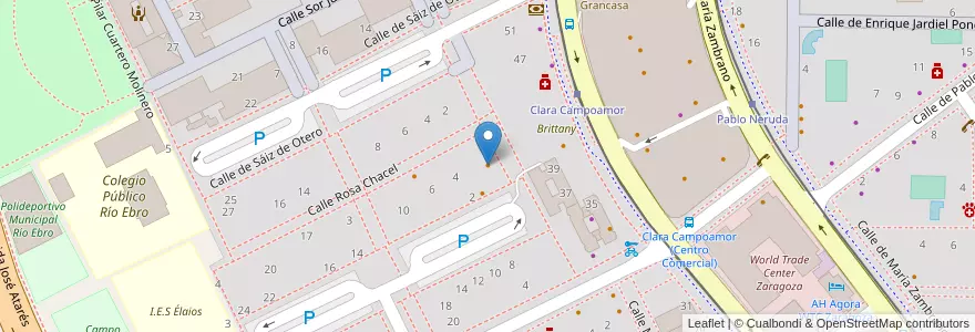 Mapa de ubicacion de 5º Pino en إسبانيا, أرغون, سرقسطة, Zaragoza, سرقسطة.