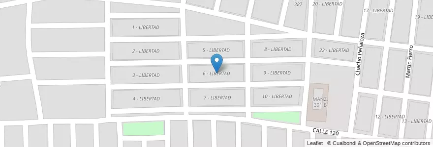 Mapa de ubicacion de 6 - LIBERTAD en Argentina, Salta, Capital, Municipio De Salta, Salta.