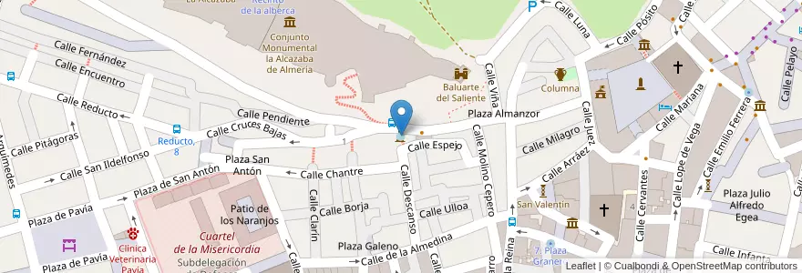 Mapa de ubicacion de 6. Plaza Descanso en スペイン, アンダルシア州, アルメリア, アルメリア.