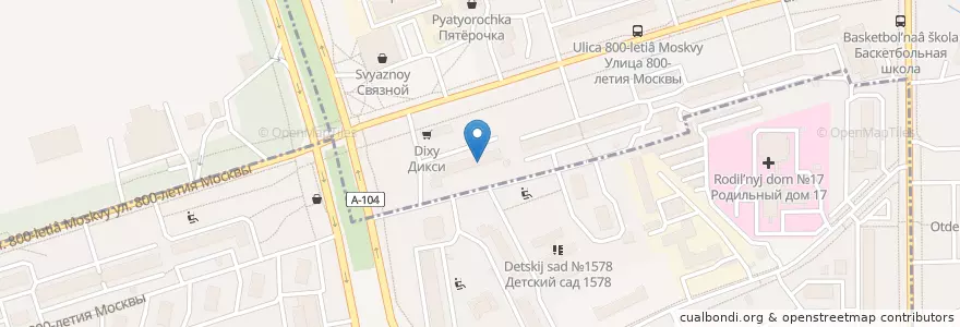 Mapa de ubicacion de Инвитро en Russia, Distretto Federale Centrale, Москва, Северный Административный Округ, Район Восточное Дегунино.