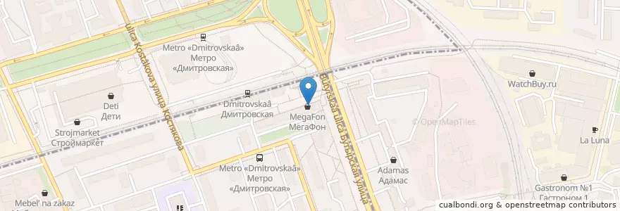 Mapa de ubicacion de One&Double en Russia, Distretto Federale Centrale, Москва, Северный Административный Округ, Савёловский Район.
