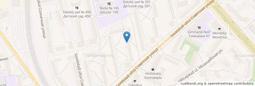 Mapa de ubicacion de Участковый пункт №2 en ロシア, ウラル連邦管区, スヴェルドロフスク州, エカテリンブルク管区.