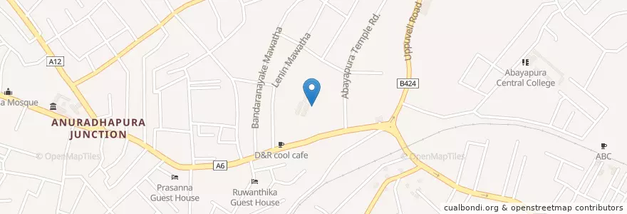 Mapa de ubicacion de T/Girls' High School en سريلانكا, கிழக்கு மாகாணம், තිරිකුණාමළය දිස්ත්‍රික්කය.