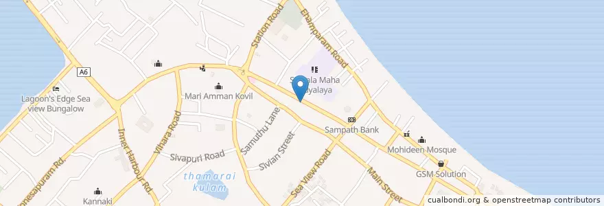Mapa de ubicacion de T/St Fancis Xavier Maha Vidyalayam en ශ්‍රී ලංකාව இலங்கை, கிழக்கு மாகாணம், තිරිකුණාමළය දිස්ත්‍රික්කය.