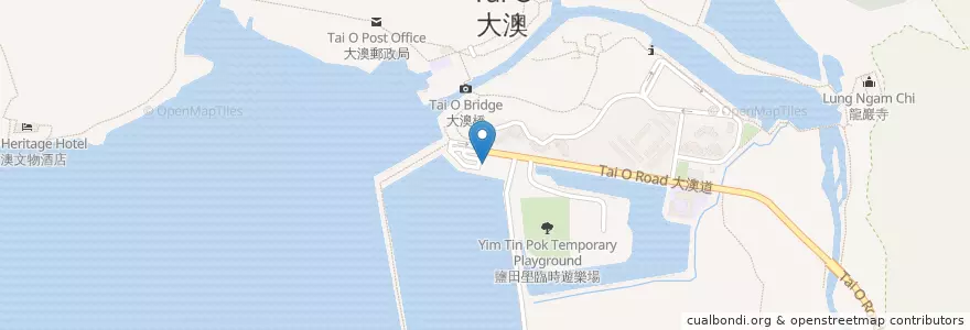 Mapa de ubicacion de 大澳道 Tai O Road en Cina, Hong Kong, Guangdong, Nuovi Territori, 離島區 Islands District.