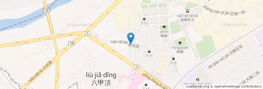 Mapa de ubicacion de 濰克 UP en 臺灣, 臺南市, 永康區.