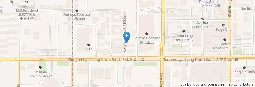 Mapa de ubicacion de Purple Isle en 中国, 北京市, 河北省, 朝阳区.