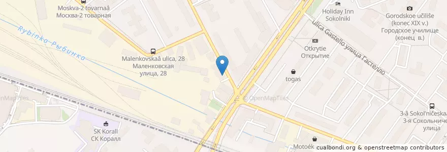 Mapa de ubicacion de ОВД Сокольники en 러시아, Центральный Федеральный Округ, Москва, Район Сокольники.