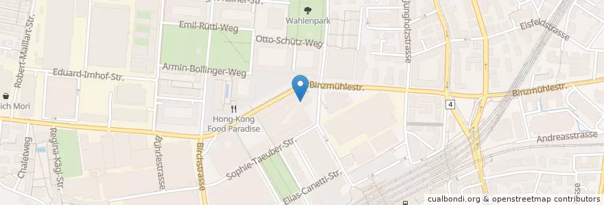 Mapa de ubicacion de Bank Cler en Switzerland, Zurich, District Zurich, Zurich.