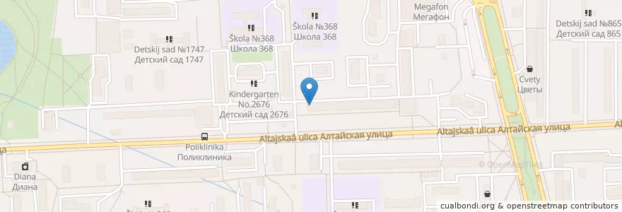 Mapa de ubicacion de Полиглот en Rusland, Centraal Federaal District, Moskou, Восточный Административный Округ, Район Гольяново.