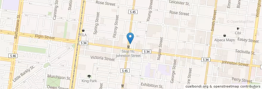 Mapa de ubicacion de Black Pearl en Australië, Victoria, City Of Yarra.