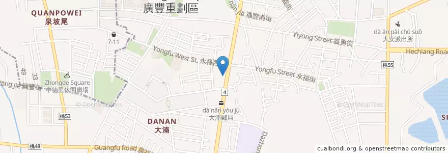 Mapa de ubicacion de 肯德基 en Taïwan, Taoyuan, 八德區.