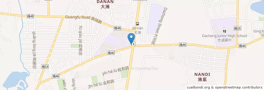 Mapa de ubicacion de 永豐宮 en Taiwan, Taoyuan, 八德區.