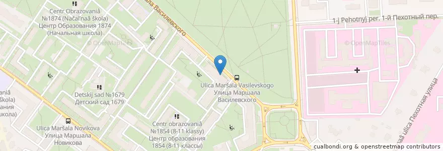 Mapa de ubicacion de Трика en روسيا, Центральный Федеральный Округ, Москва, Северо-Западный Административный Округ, Район Щукино.