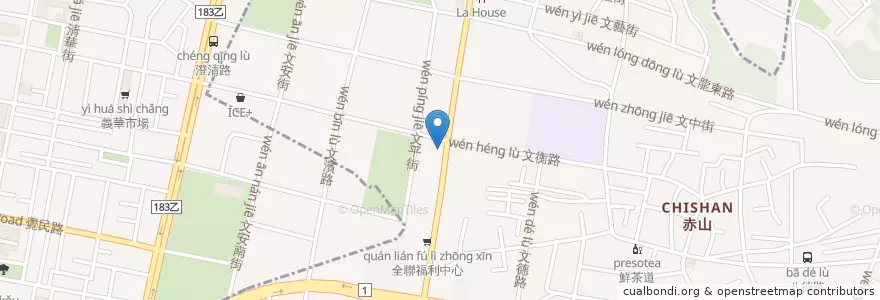 Mapa de ubicacion de 摩斯漢堡 en 臺灣, 高雄市, 鳳山區.