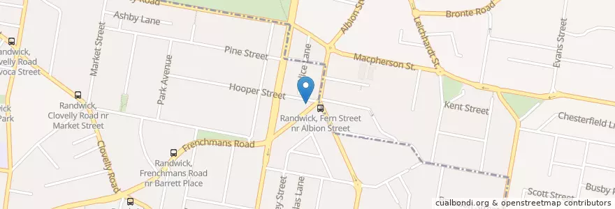 Mapa de ubicacion de North Randwick Vetinary Clinic en Australia, New South Wales, Waverley Council, Sydney.