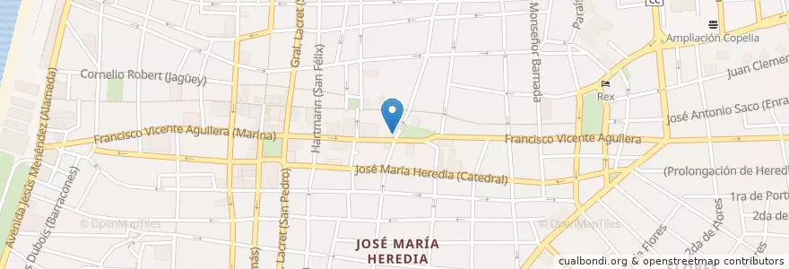 Mapa de ubicacion de Café "Son de la Loma" en 쿠바, Santiago De Cuba, Santiago De Cuba, Ciudad De Santiago De Cuba.