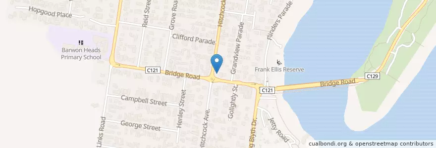 Mapa de ubicacion de Gilligan's Fish & Chips en Australië, Victoria, City Of Greater Geelong.
