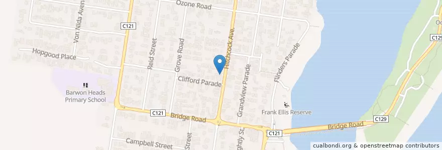 Mapa de ubicacion de Barwon Heads Pharmacy en Australië, Victoria, City Of Greater Geelong.