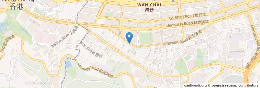 Mapa de ubicacion de 布隆迪駐港總領事館 Burundi Consulate en Cina, Guangdong, Hong Kong, Hong Kong, Nuovi Territori, 灣仔區 Wan Chai District.