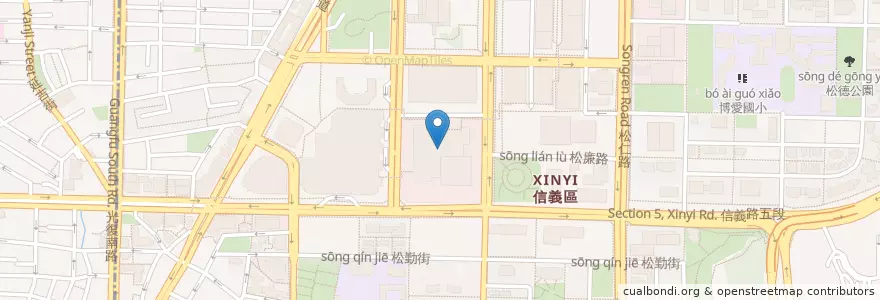 Mapa de ubicacion de 溫州大餛飩 en Тайвань, Новый Тайбэй, Тайбэй, 信義區.