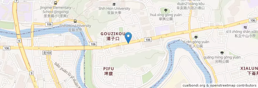 Mapa de ubicacion de 哆食樂韓式料理 en 台湾, 新北市, 台北市, 文山区, 新店区.