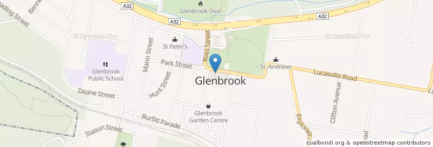 Mapa de ubicacion de Glenbrook Village Pharmacy en Australia, Nueva Gales Del Sur, Sydney, Blue Mountains City Council.