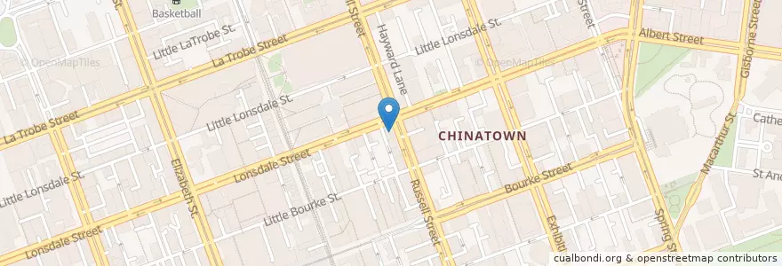 Mapa de ubicacion de China Bar en Australia, Victoria, City Of Melbourne.