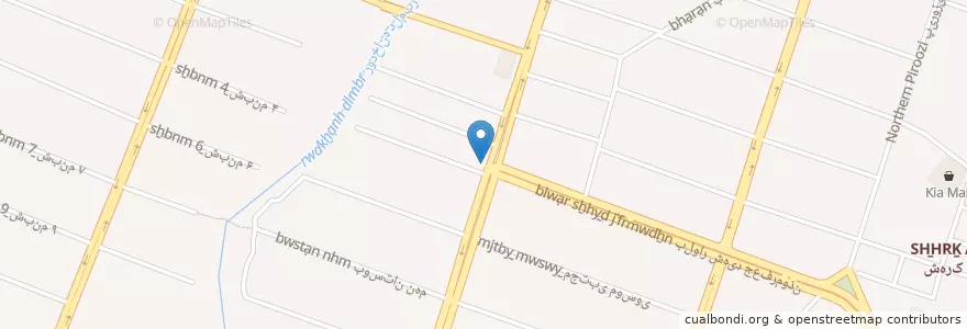 Mapa de ubicacion de ایستگاه پلیس en 伊朗, استان البرز, شهرستان کرج, بخش مرکزی شهرستان کرج, کرج.