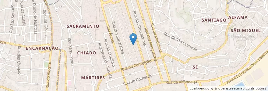 Mapa de ubicacion de Tripeiro en پرتغال, Área Metropolitana De Lisboa, Lisboa, Grande Lisboa, لیسبون, Santa Maria Maior.
