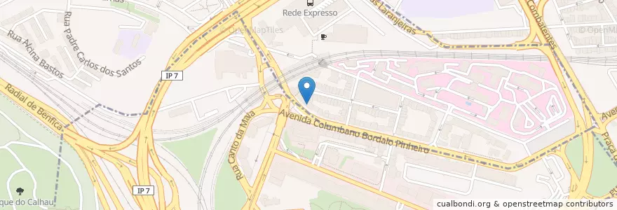 Mapa de ubicacion de Sete Mares en Португалия, Área Metropolitana De Lisboa, Лиссабон, Grande Lisboa, Лиссабон.