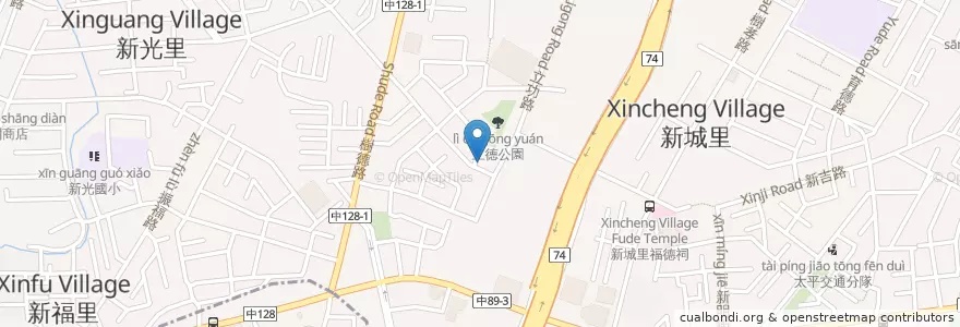 Mapa de ubicacion de 安琪兒廣三托嬰中心 en Taiwan, Taichung, 太平區.