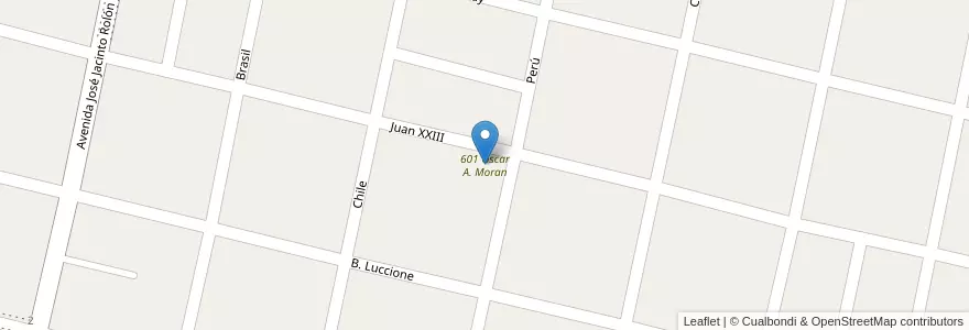 Mapa de ubicacion de 601 Oscar A. Moran en آرژانتین, Corrientes, Departamento Goya, Municipio De Goya.