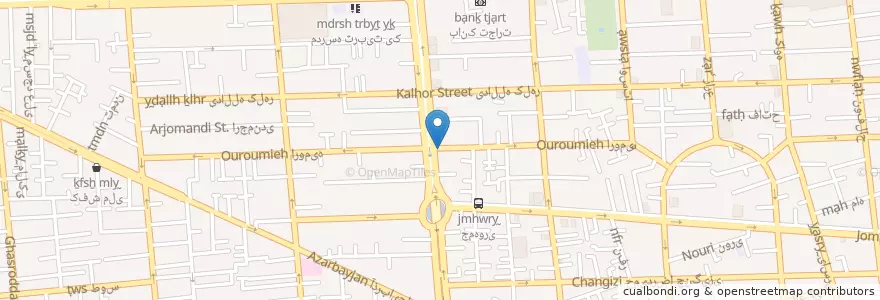 Mapa de ubicacion de غذای خانگی یاس en ایران, استان تهران, شهرستان تهران, تهران, بخش مرکزی شهرستان تهران.