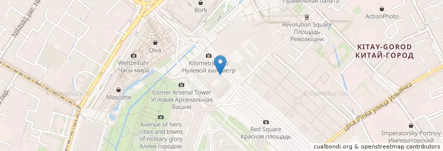 Mapa de ubicacion de Красная площадь, дом 1 en Rusia, Distrito Federal Central, Москва, Distrito Administrativo Central, Тверской Район.