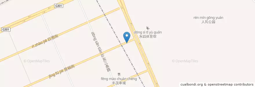 Mapa de ubicacion de 麻辣诱惑烤肉拌饭 en China, Heilongjiang, Mudanjiang City, Dong'an District, Qixing Subdistrict.