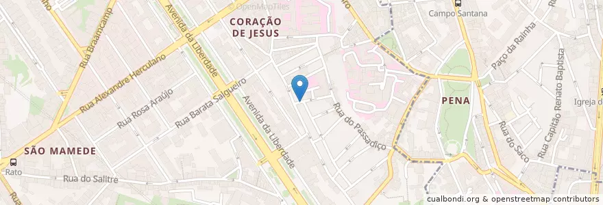 Mapa de ubicacion de Devagar Devagarinho en Portugal, Aire Métropolitaine De Lisbonne, Lisbonne, Grande Lisboa, Lisbonne, Santo António.