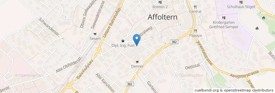 Mapa de ubicacion de Stadtpolizei Affoltern am Albis en Zwitserland, Zürich, Bezirk Affoltern, Affoltern Am Albis.
